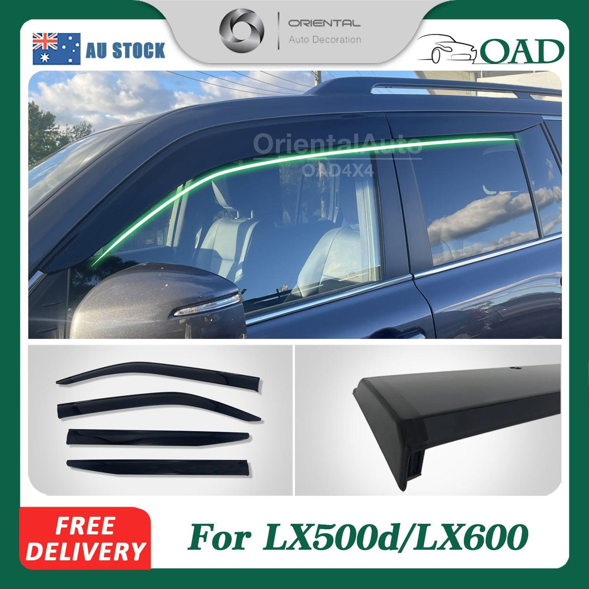 Injection Weather Shields for LEXUS LX500D LX600 2021-Onwards