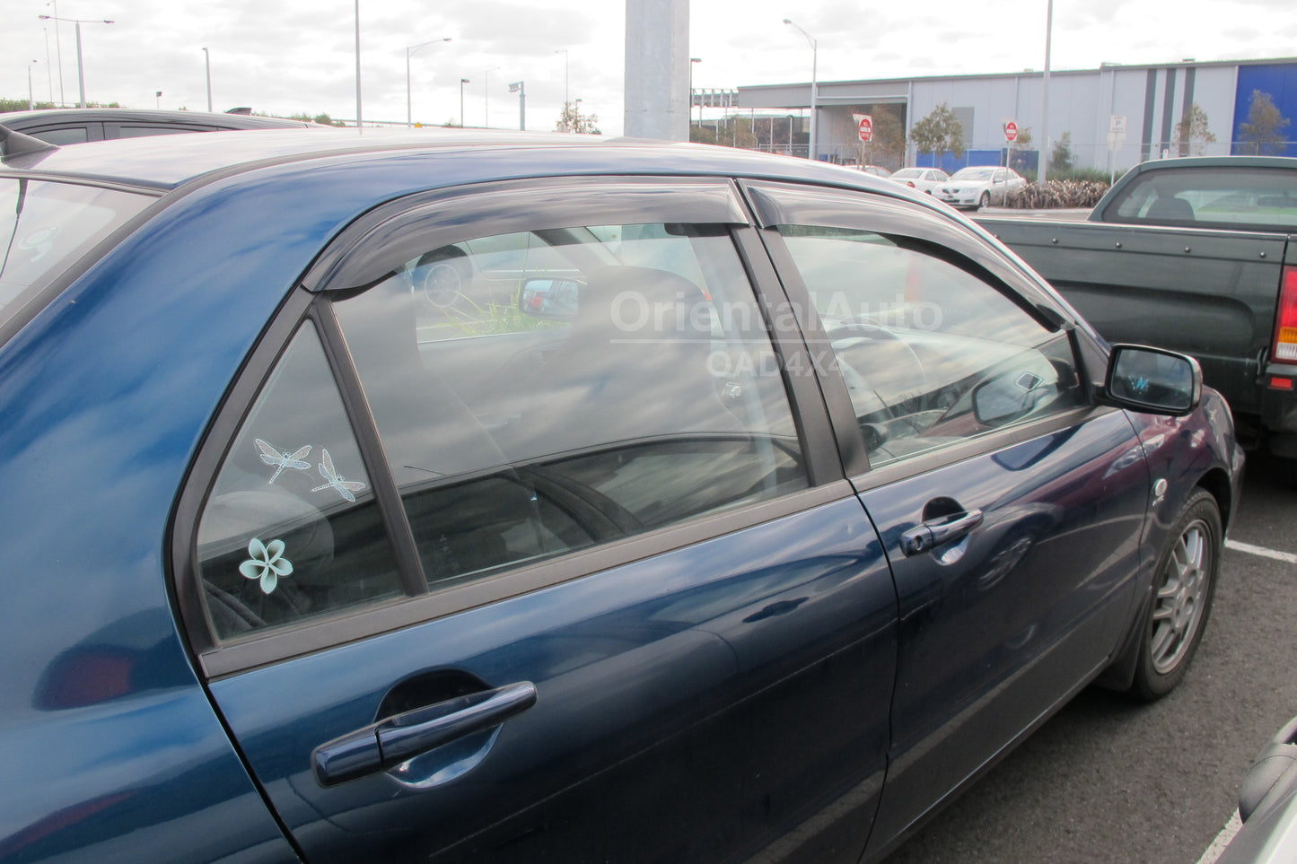 OAD Premium Weathershields Weather Shields Window Visor For Mitsubishi Lancer Sedan 2003-2007