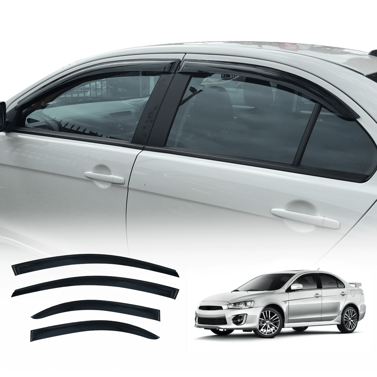 Weather Shields for Mitsubishi Lancer CJ CF Sedan 2007-2017