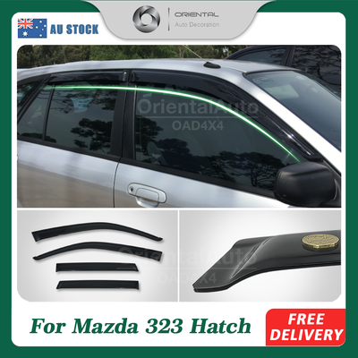 Luxury Weathershields For Mazda 323 Hatch 5D 1998-2004 Weather Shields Window Visor