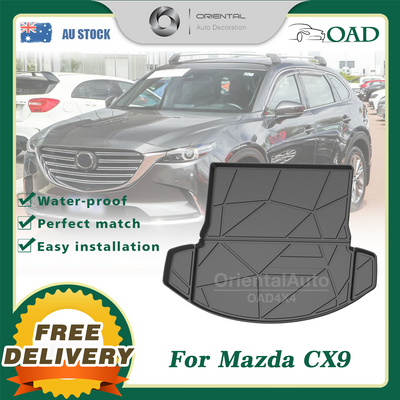 3D TPE Cargo Mat for Mazda CX9 CX-9 2016-Onwards Cargo Mat Trunk Mat Boot Liner