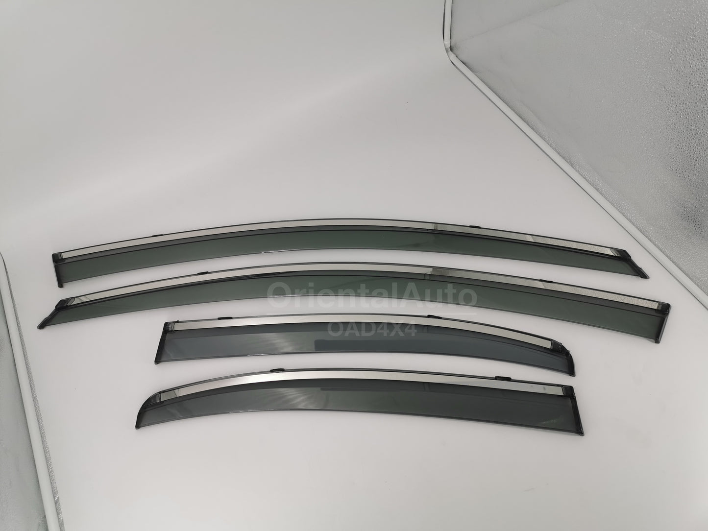 Injection Chrome Weathershields Weather Shields Window Visor For Mitsubishi Lancer 2007+