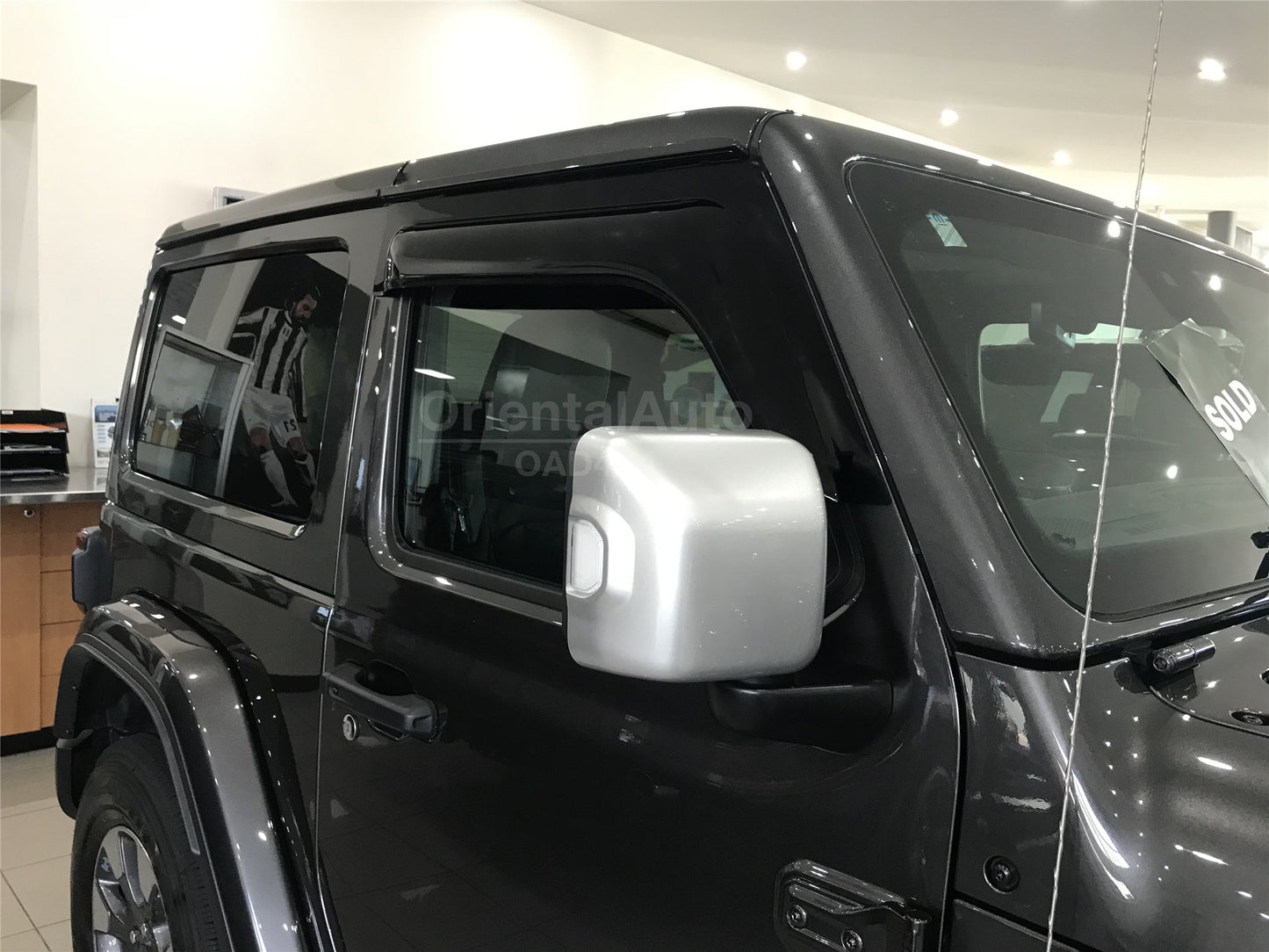 Injection Modeling Bonnet Protector & Widened Luxury 2pcs Weathershield for Jeep Wrangler JL Series 2 Door 2018-Onwards Weather Shields Window Visor + Hood Protector Bonnet Guard