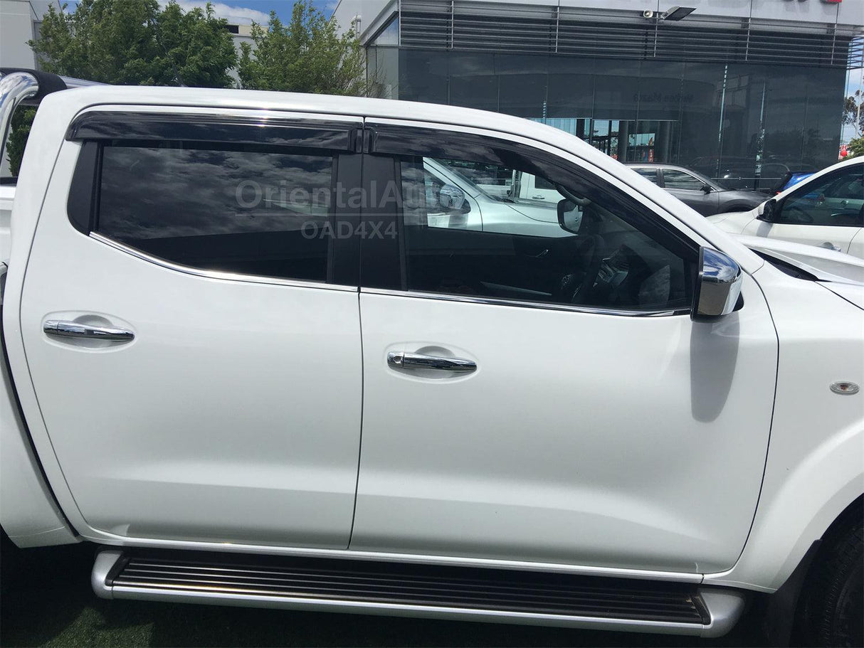 Weather Shields & Door Sill Protector For Nissan Navara NP300 Dual Cab D23