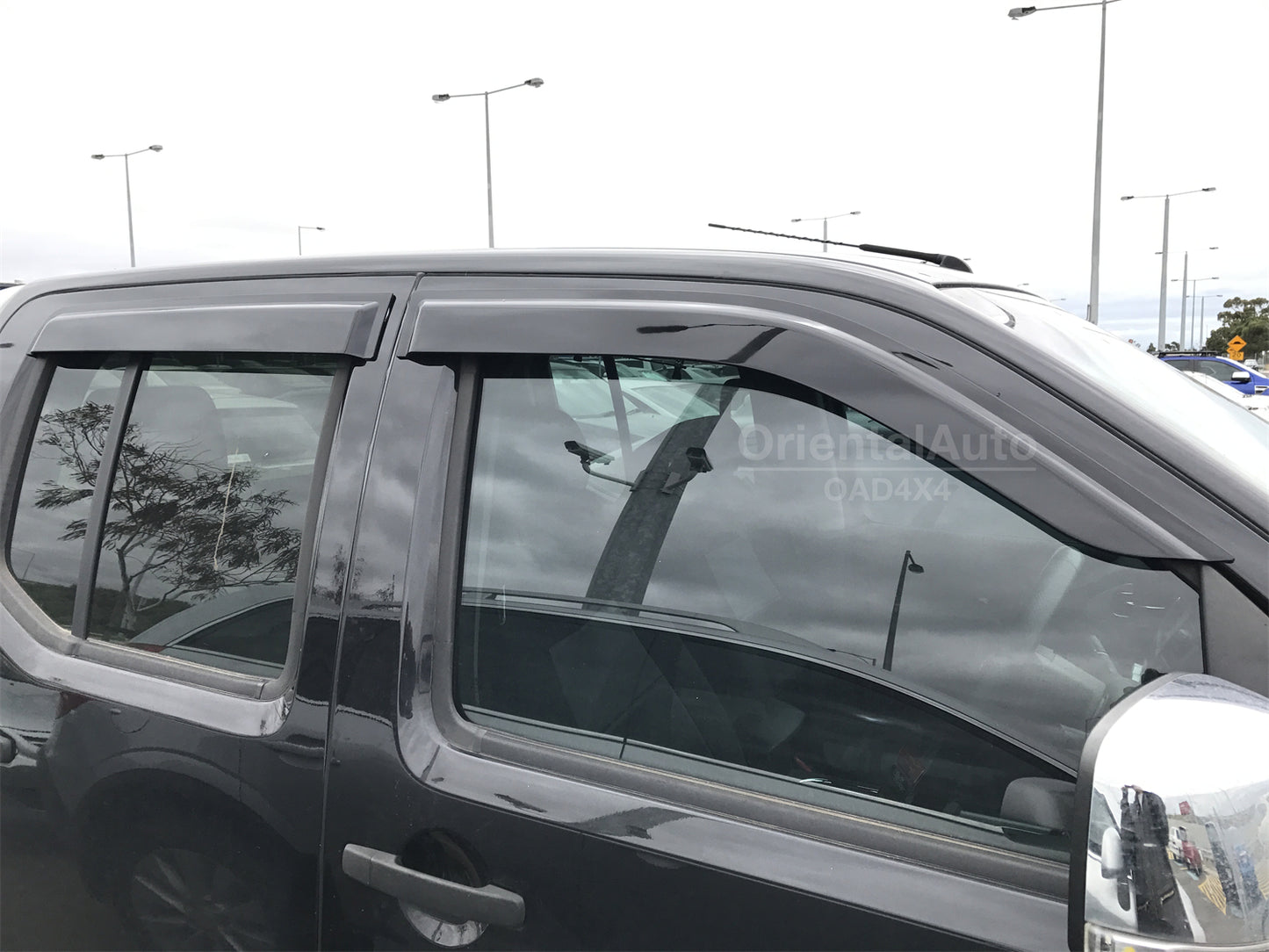 Injection Weather Shields Weathershield Window Visor for Nissan Navara D40 Dual Cab 2005-2015