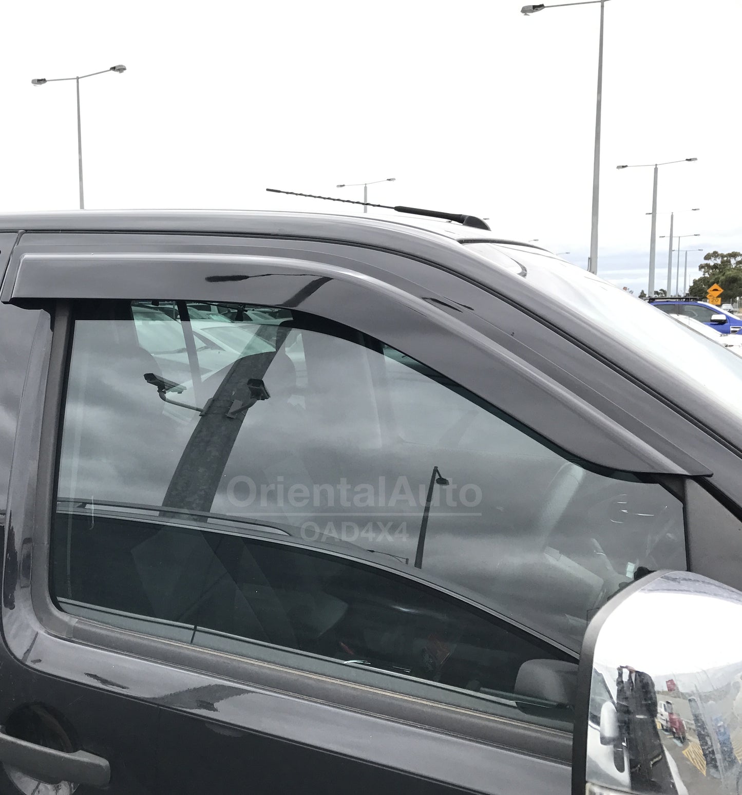 Bonnet Protector & Weathershields Weather Shields Window Visor for Nissan Navara D40 Extra Cab 2005-2010 2P Spanish