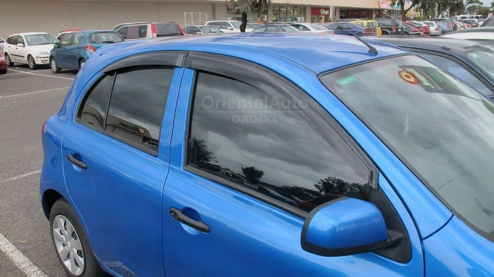 Premium Weathershields For Nissan Micra K13 2010-Onwards Weather Shields Window Visor
