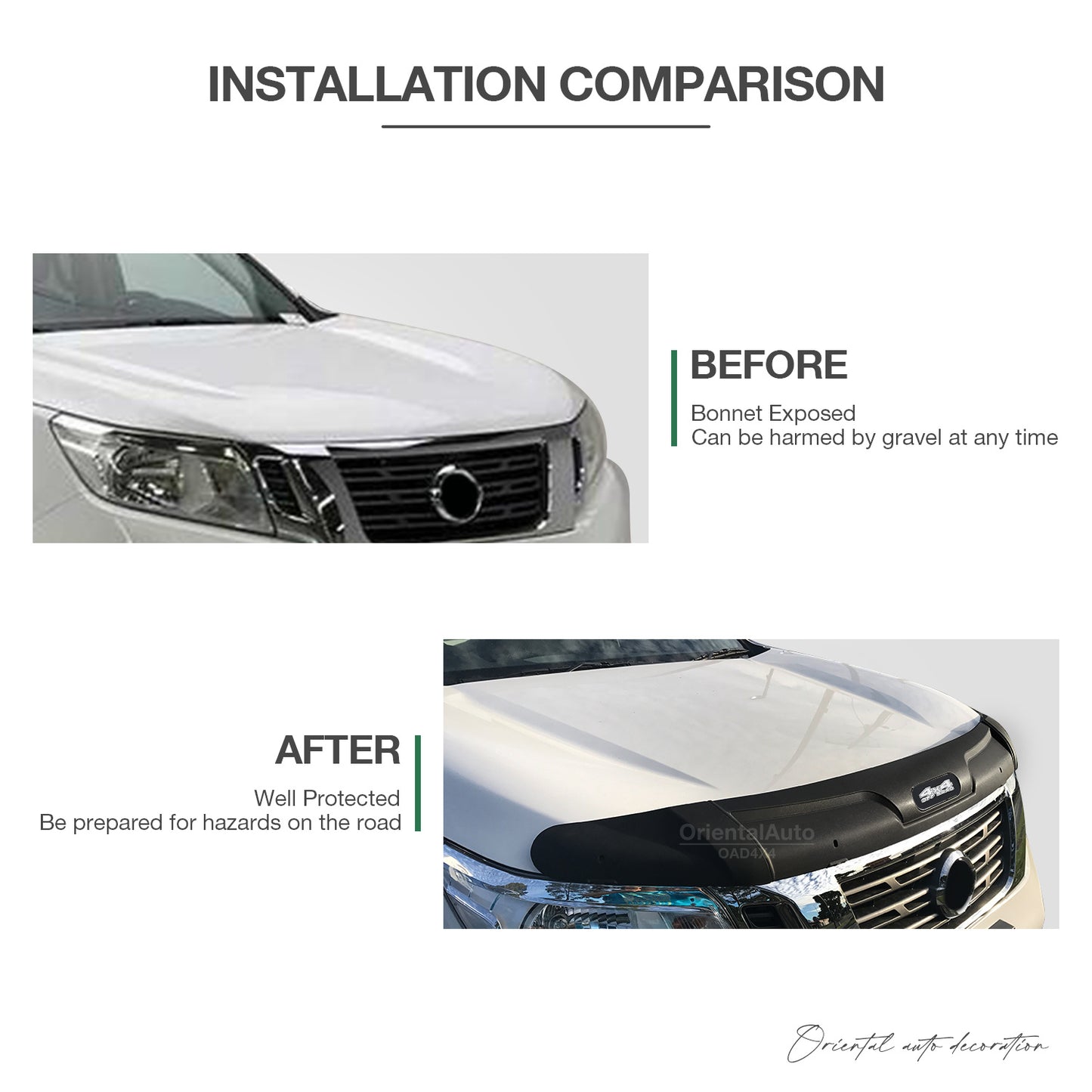 Injection modeling Exclusive Bonnet Protector for Nissan Navara NP300 D23 2015-2020