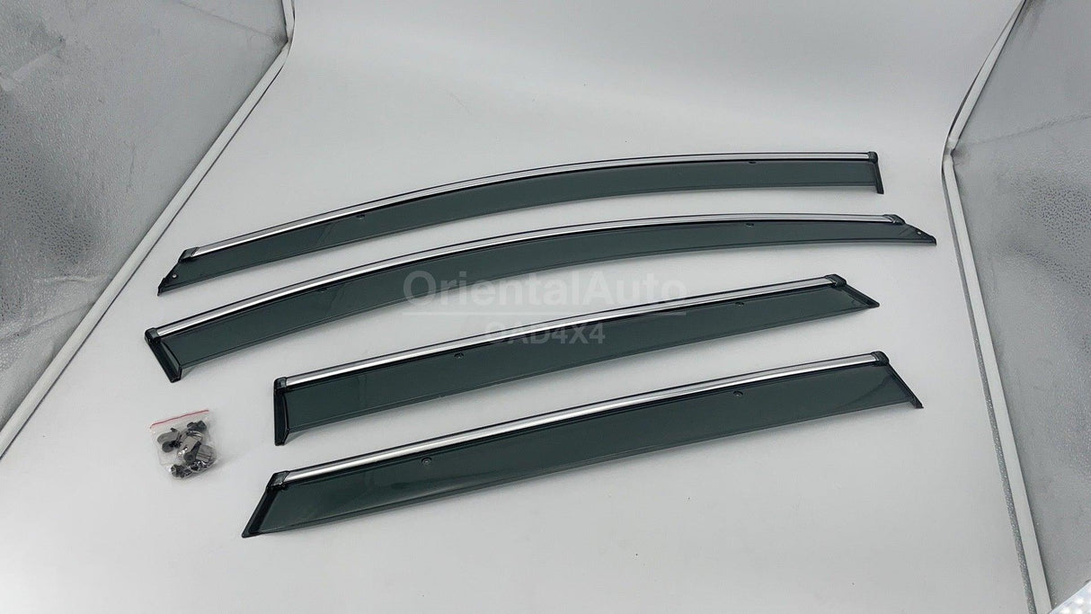 Chrome Edge Weather Shields for Nissan Pulsar Hatch 2013-2016