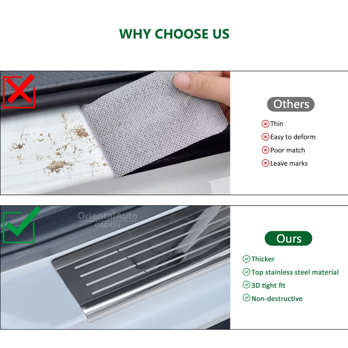 Stainless Door Sill Protector for Nissan Navara D27 Dual Cab 2026-Onwards