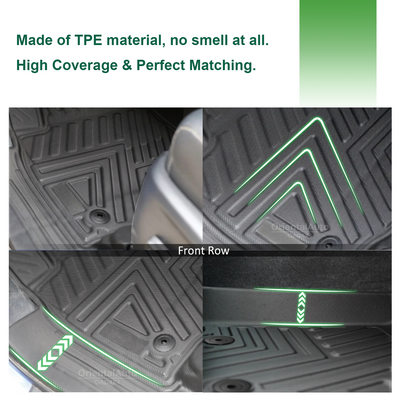 5D TPE Floor Mats & 3D Cargo Mat for Mitsubishi Pajero Sport 7 Seater 2015-Onwards Tailored Door Sill Covered Car Mats Floor Liner + Boot Mat