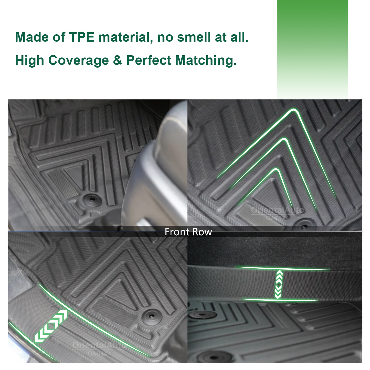 5D TPE Floor Mats for Infiniti QX80 Z62 2015-2019 Tailored Door Sill Covered Car Floor Mat Liner