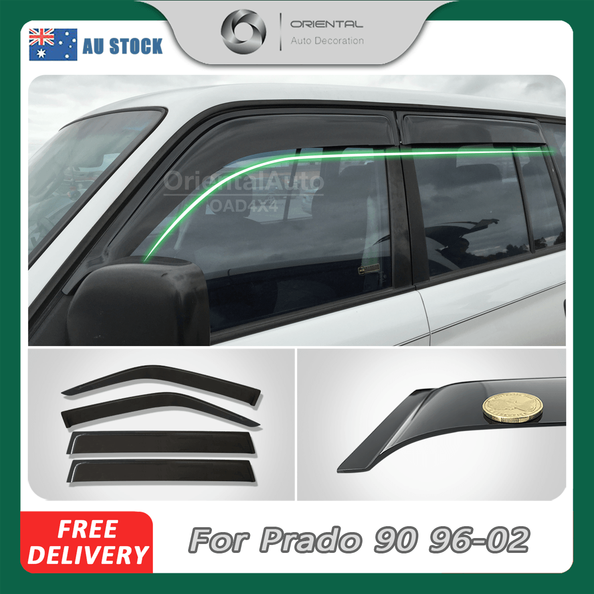 Weather Shields For Toyota Land Cruiser Prado 90 95 1996-2002