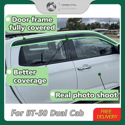 Injection Weather Shields for Mazda BT50 BT-50 Dual Cab 2020+ Weathershields Window Visors