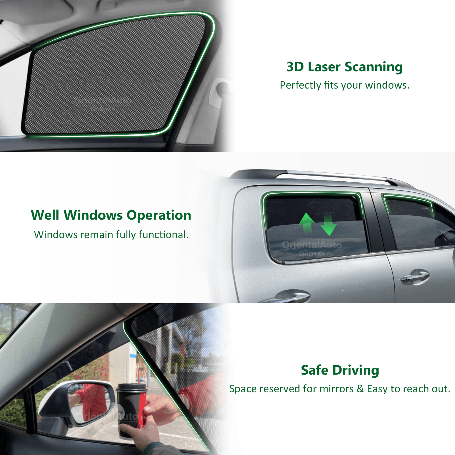 Car Shades Set Compatible With Hyundai I30 CW (PDE) 2017 Onwards
