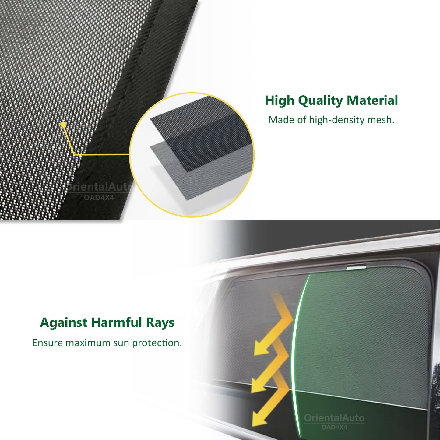 4PCS Magnetic Sun Shade for INFINITI QX80 Z62 2015-2019 Window Sun Shades UV Protection Mesh Cover