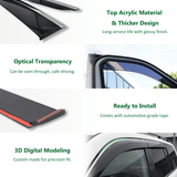 Stainless Edge Weather Shields for Volkswagen Jetta 2011-2019
