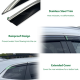 Stainless Edge Weather Shields for Hyundai Palisade 2019-2025 6PCS