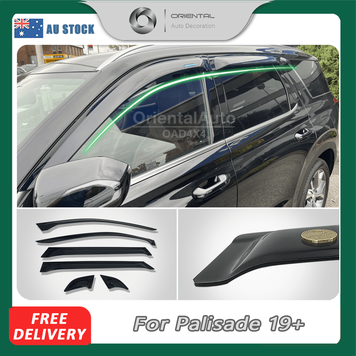 Weather Shields for Hyundai Palisade 2019-Onwards 6PCS