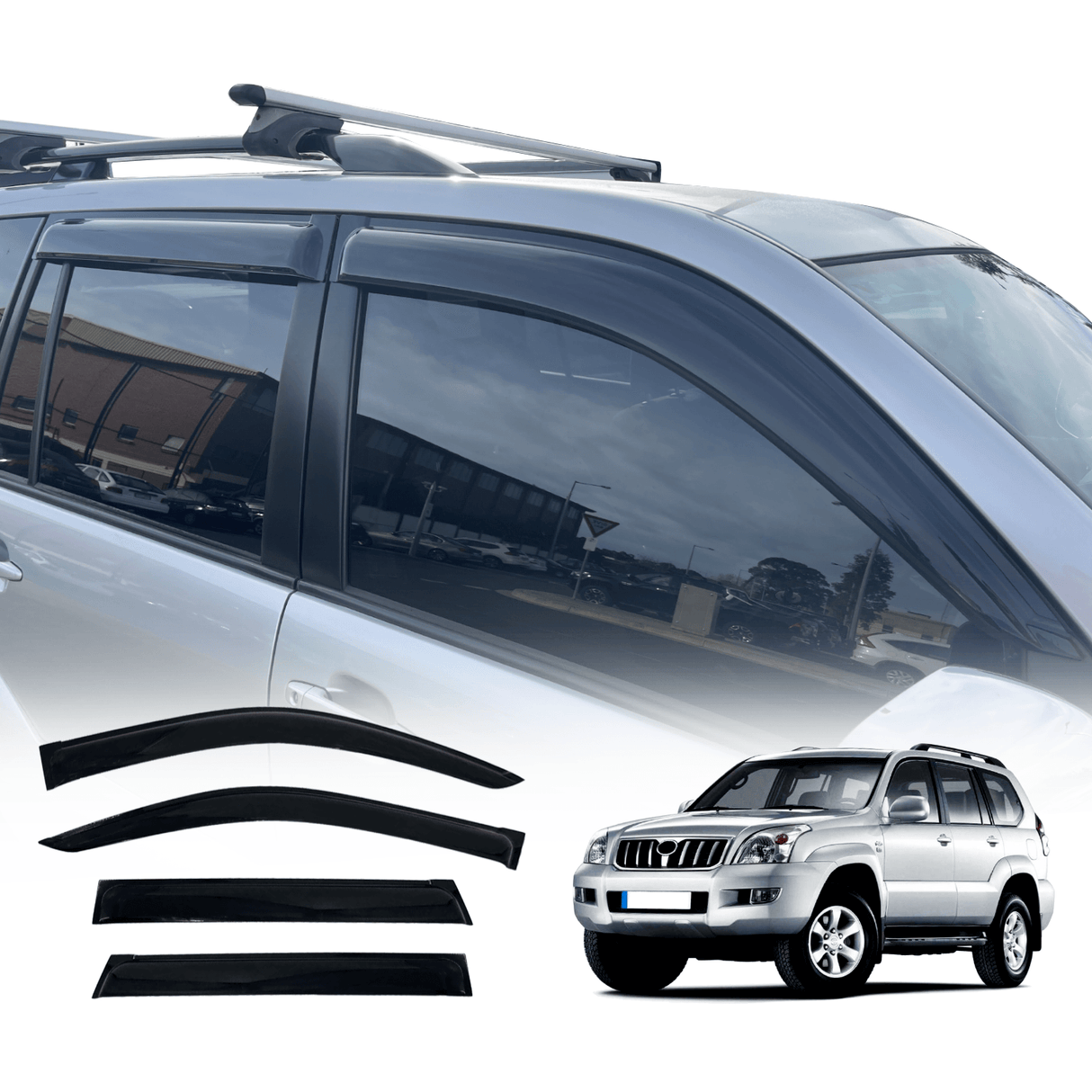 Weather Shields for Toyota Land Cruiser Prado 120 2003-2009
