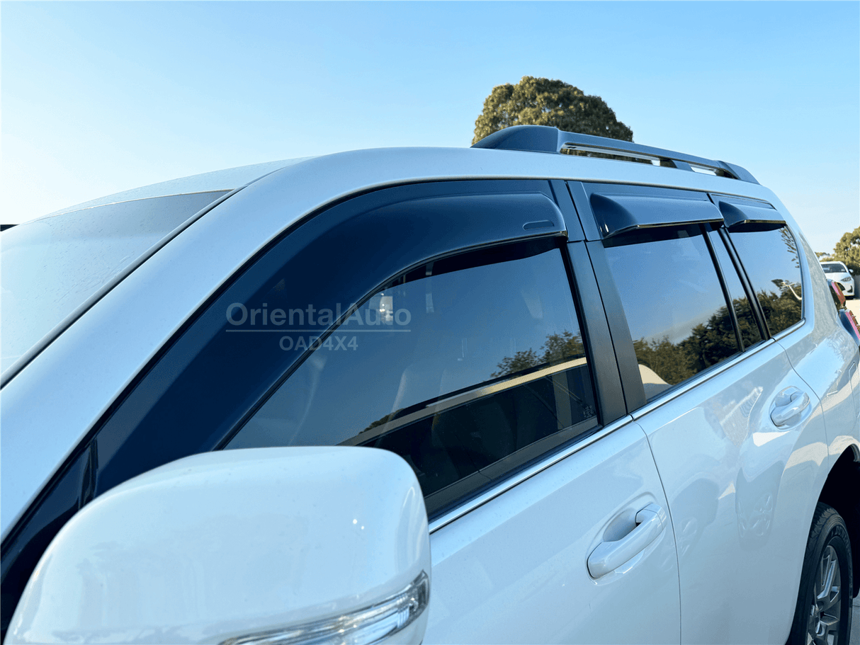 Bonnet Protector & Widened Luxury Weather Shields for Toyota Landcruiser Prado 150 2010-2013 6PCS
