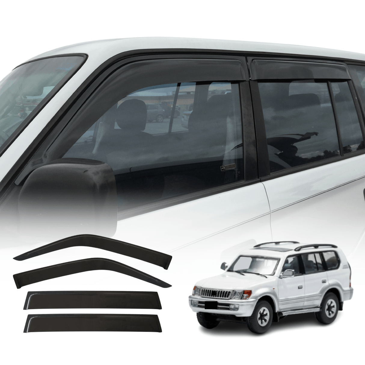 Weather Shields For Toyota Land Cruiser Prado 90 95 1996-2002