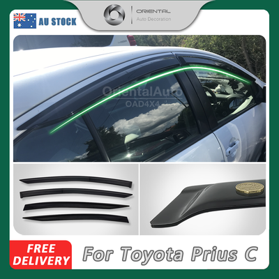 Luxury Weathershields For Toyota Prius C 2011+ Weather Shields Window Visor