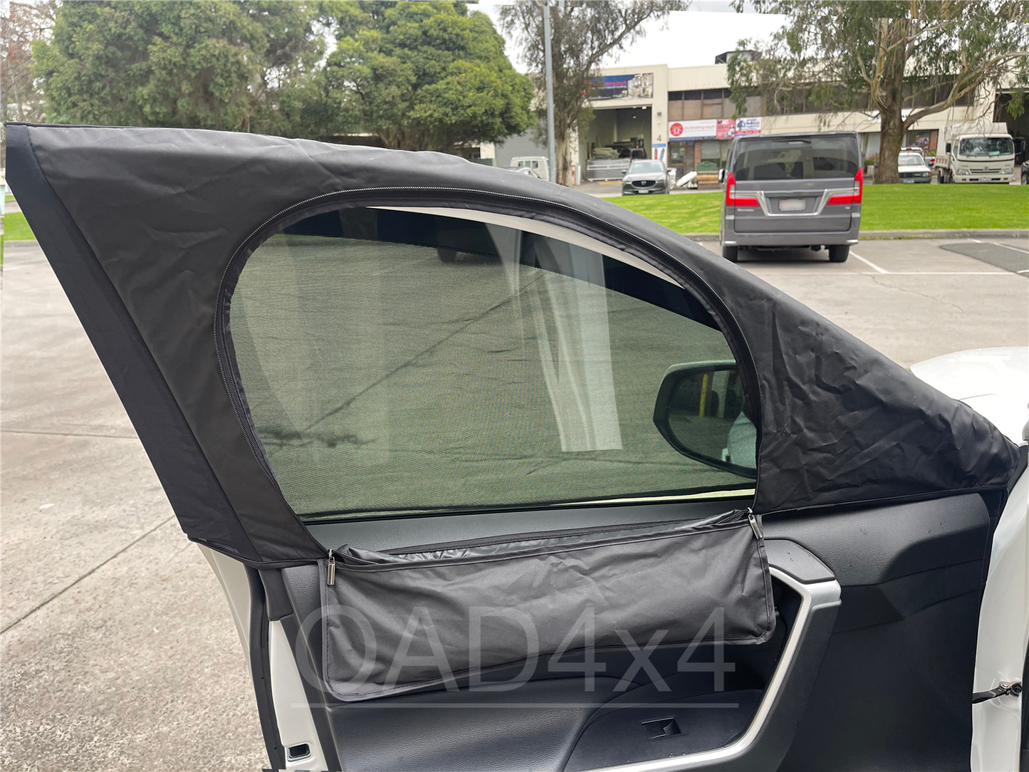 Front 2PCS Camping Window Sox Sun Shade with Storage Bag Sunshade for Toyota RAV4 2019+