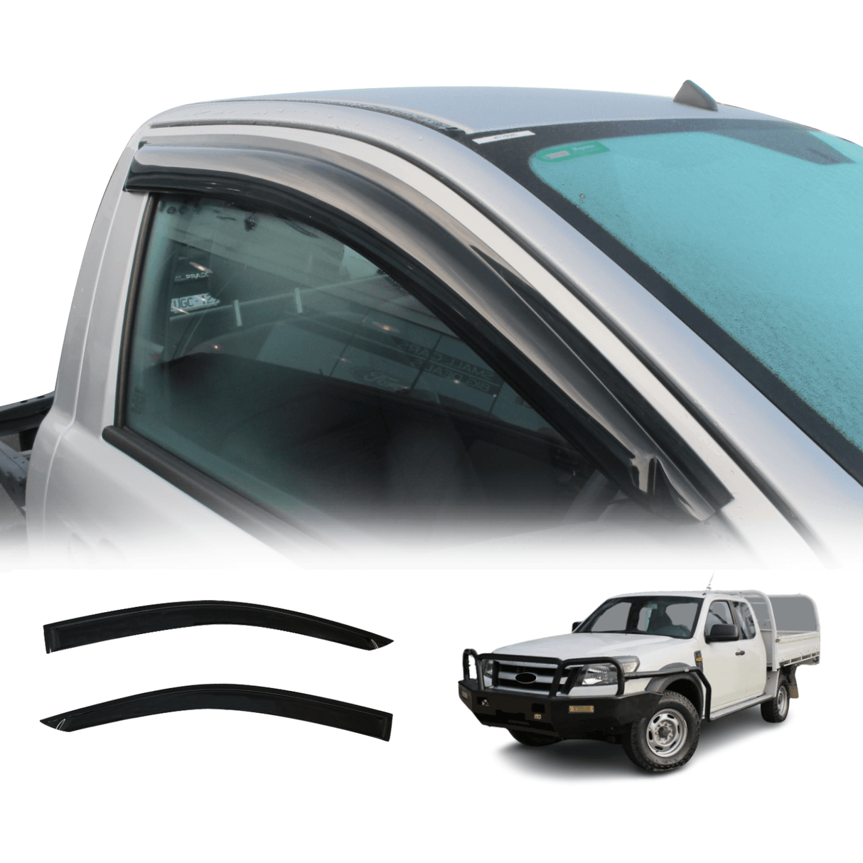 Weather Shields for Ford Ranger PX PX2 PX3 Series Single Cab 2011-2022