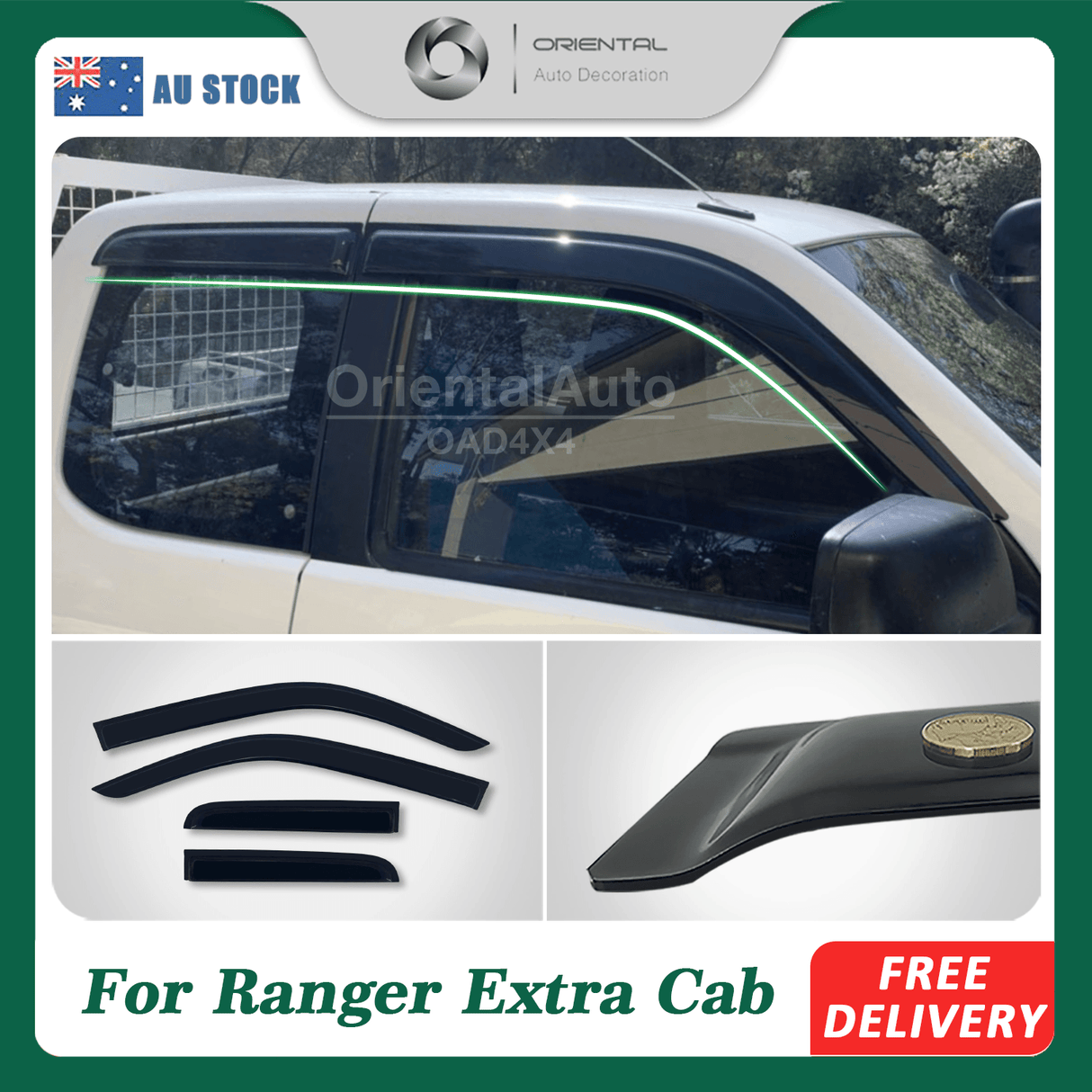 Weather Shields for Ford PJ PK Ranger Extra Cab 2006-2011
