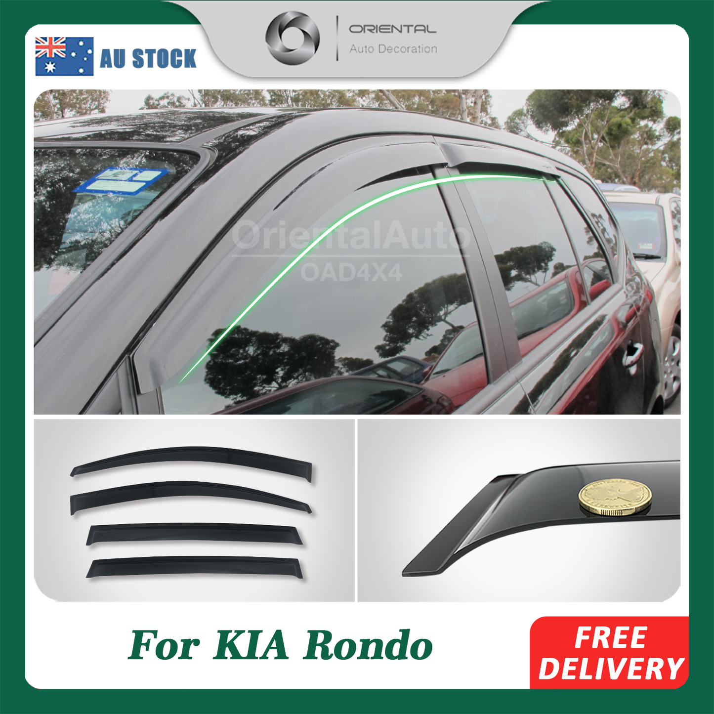 Premium Weathershields For KIA Rondo UN Series 2008-2013 Weather Shields Window Visor