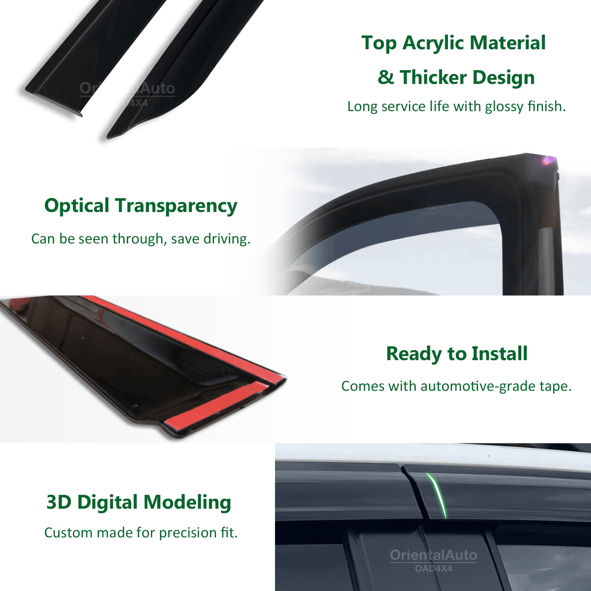 Injection Weather Shields for Volkswagen All-New Amarok Dual Cab NF Series 2023-Onwards
