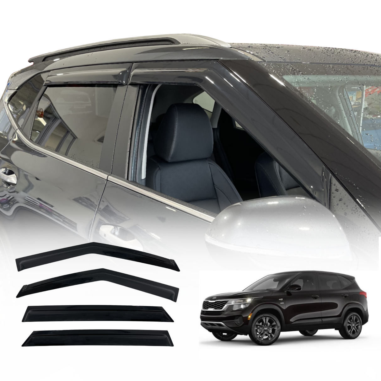 Weather Shields for KIA Seltos SP2 Series 2019-Onwards