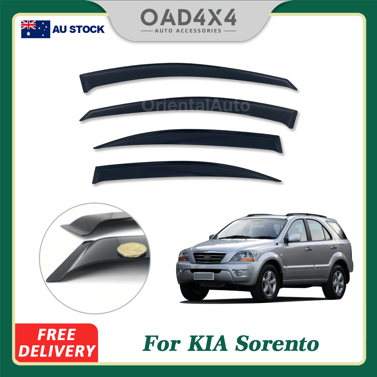 Weather Shields for KIA Sorento BL Series 2003-2009
