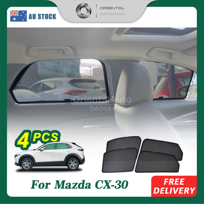 4PCS Magnetic Sun Shade for Mazda CX-30 CX30 DM series 2019+ Window Sun Shades UV Protection Mesh Cover