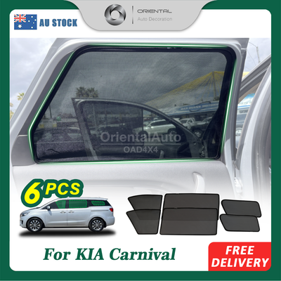6PCS Magnetic Sun Shade for KIA Carnival 2014-2020 Window Sun Shades UV Protection Mesh Cover