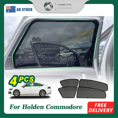 4PCS Magnetic Sun Shade for Holden Commodore ZB Series Sedan 2017-Onwards Window Sun Shades UV Protection Mesh Cover