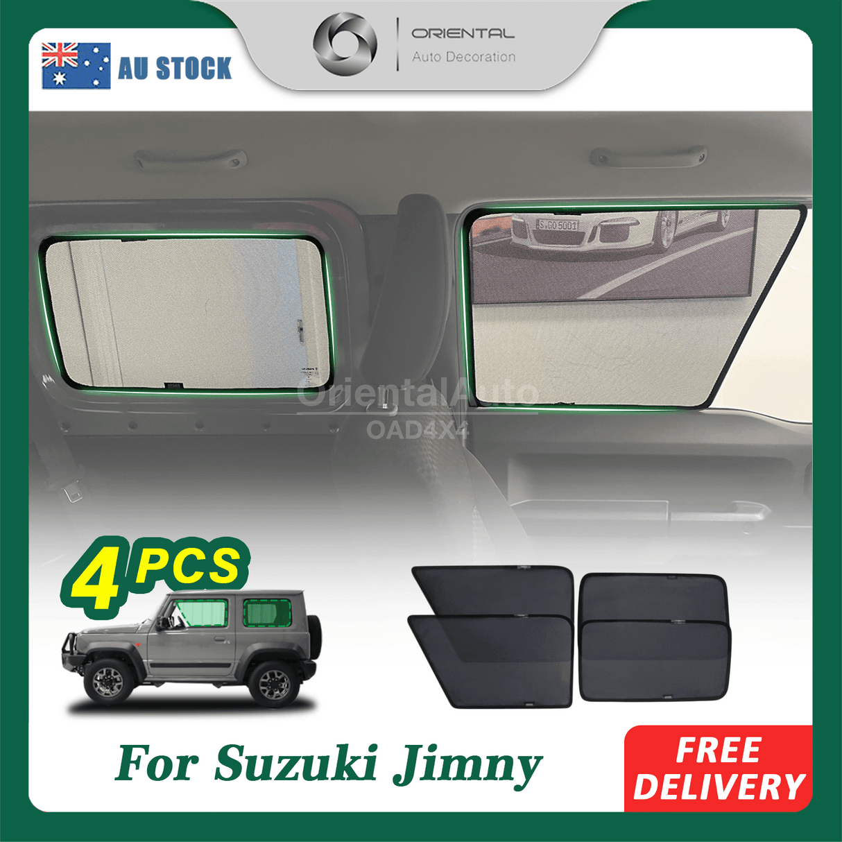 Magnetic Window Sun Shade for Suzuki Jimny 3 Doors 2018-Onwards