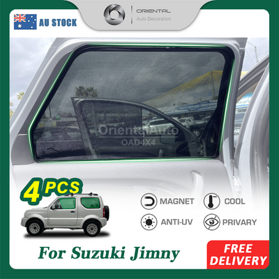 4PCS Magnetic Sun Shade for Suzuki Jimny 1998-2017 Window Sun Shades UV Protection Mesh Cover