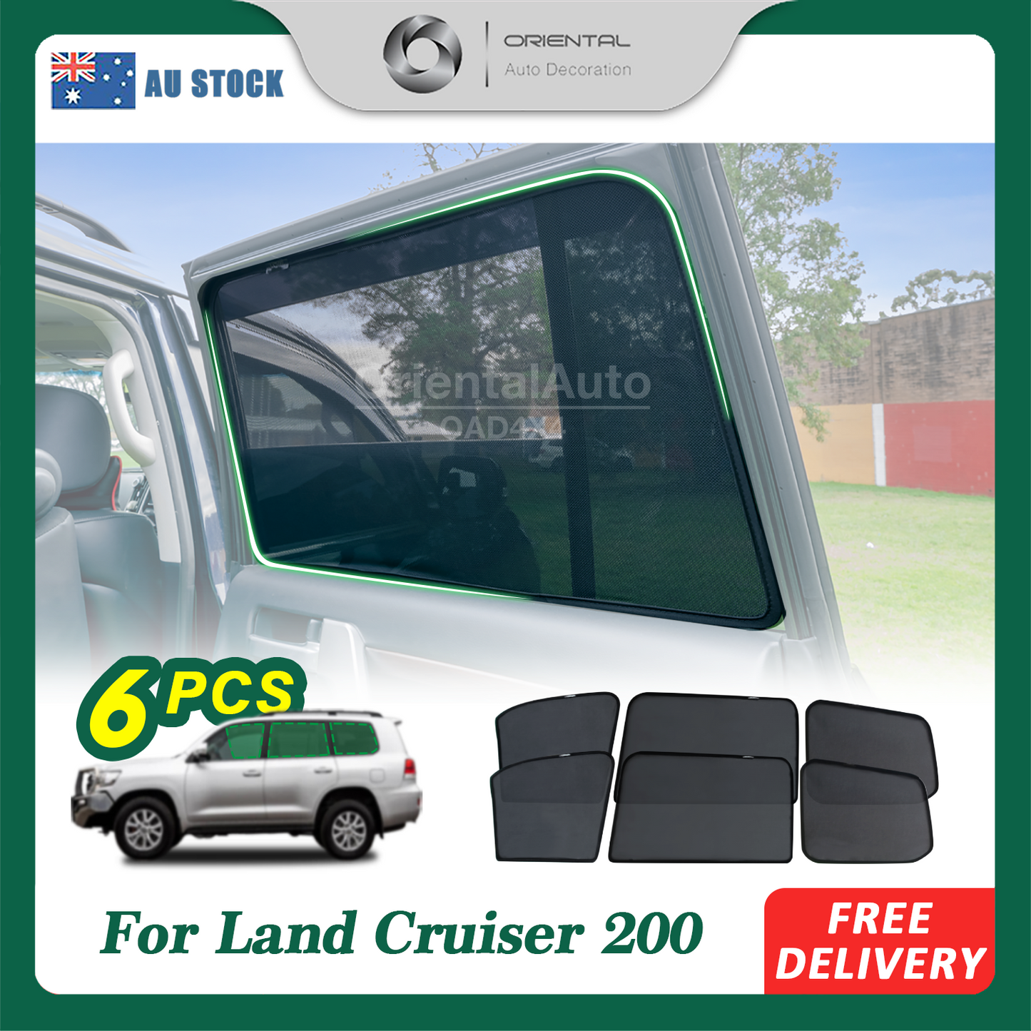 Pre-order 6PCS Magnetic Sun Shade for Toyota LandCruiser 200 Land Cruiser 200 LC200 2007-2021 Window Sun Shades UV Protection Mesh Cover