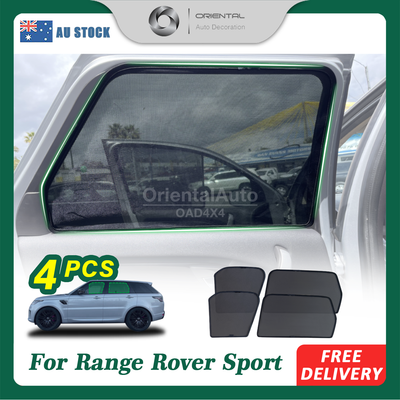 4PCS Magnetic Sun Shade for Land Rover Range Rover Sport L494 2013-2022 Window Sun Shades UV Protection Mesh Cover