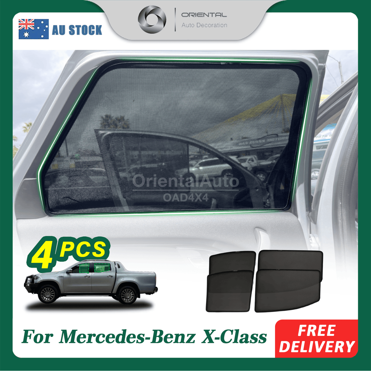 Magnetic Window Sun Shade for Mercedes-Benz X-Class 2017-2020