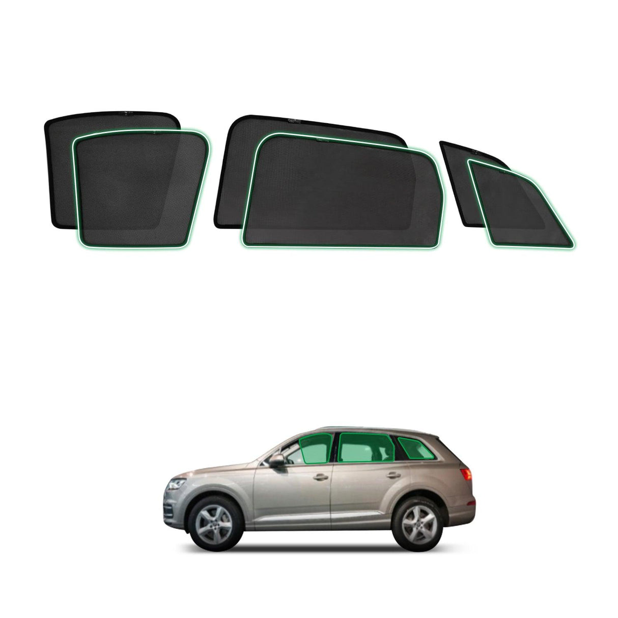 Magnetic Window Sun Shade for Audi Q7 SQ7 4M Series 2015-Onwards