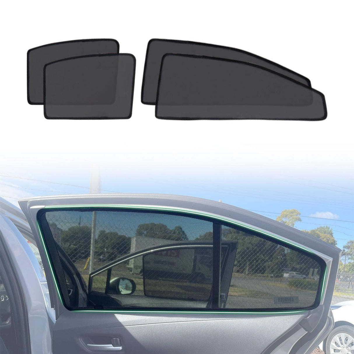 Magnetic Window Sun Shade for Toyota Corolla Sedan 2019-Onwards