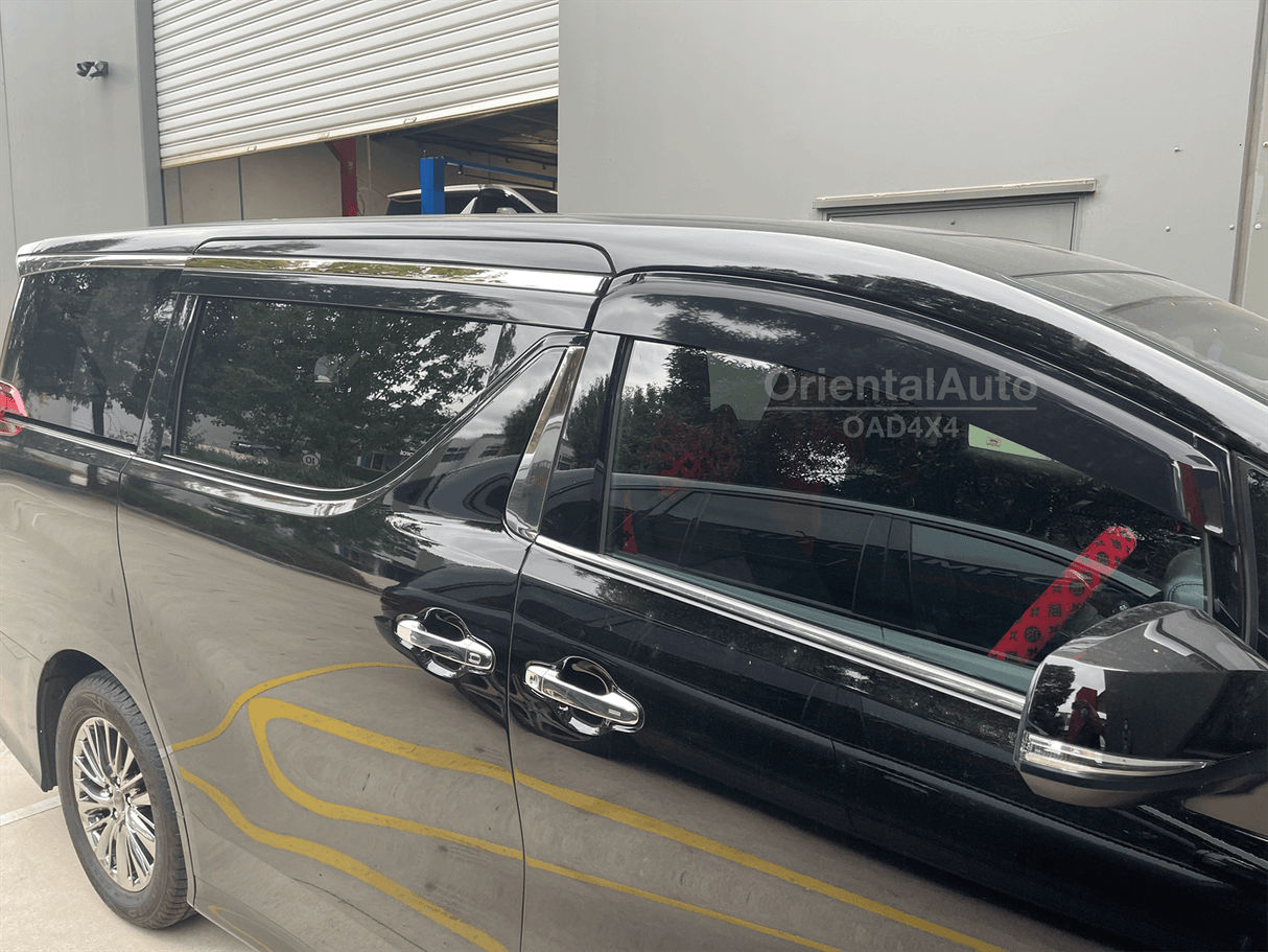 Stainless Edge Weather Shields for Toyota Alphard 2015-2024