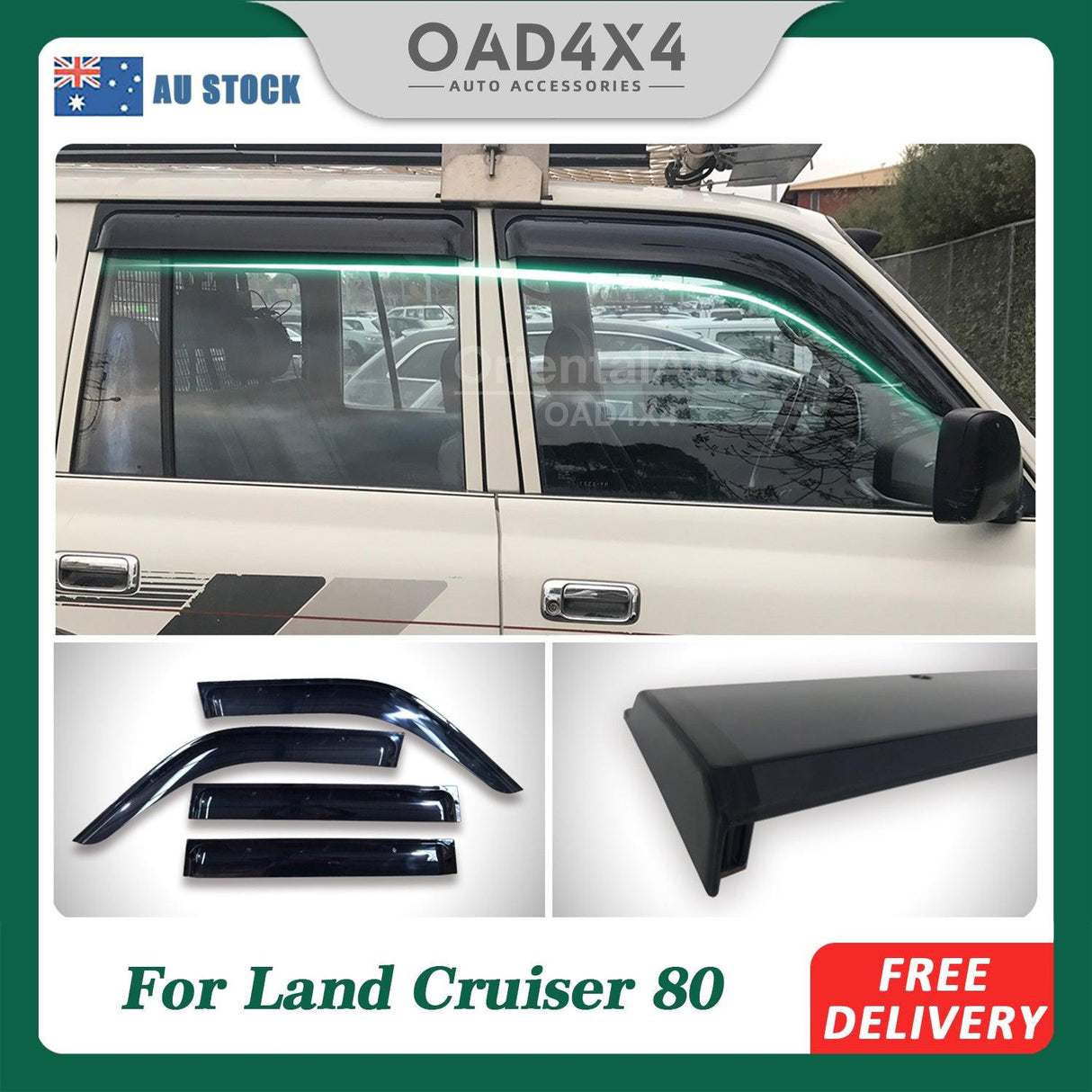 Injection Weather Shields for Toyota LC80 Land Cruiser Landcruiser 80 Series 1990-1998