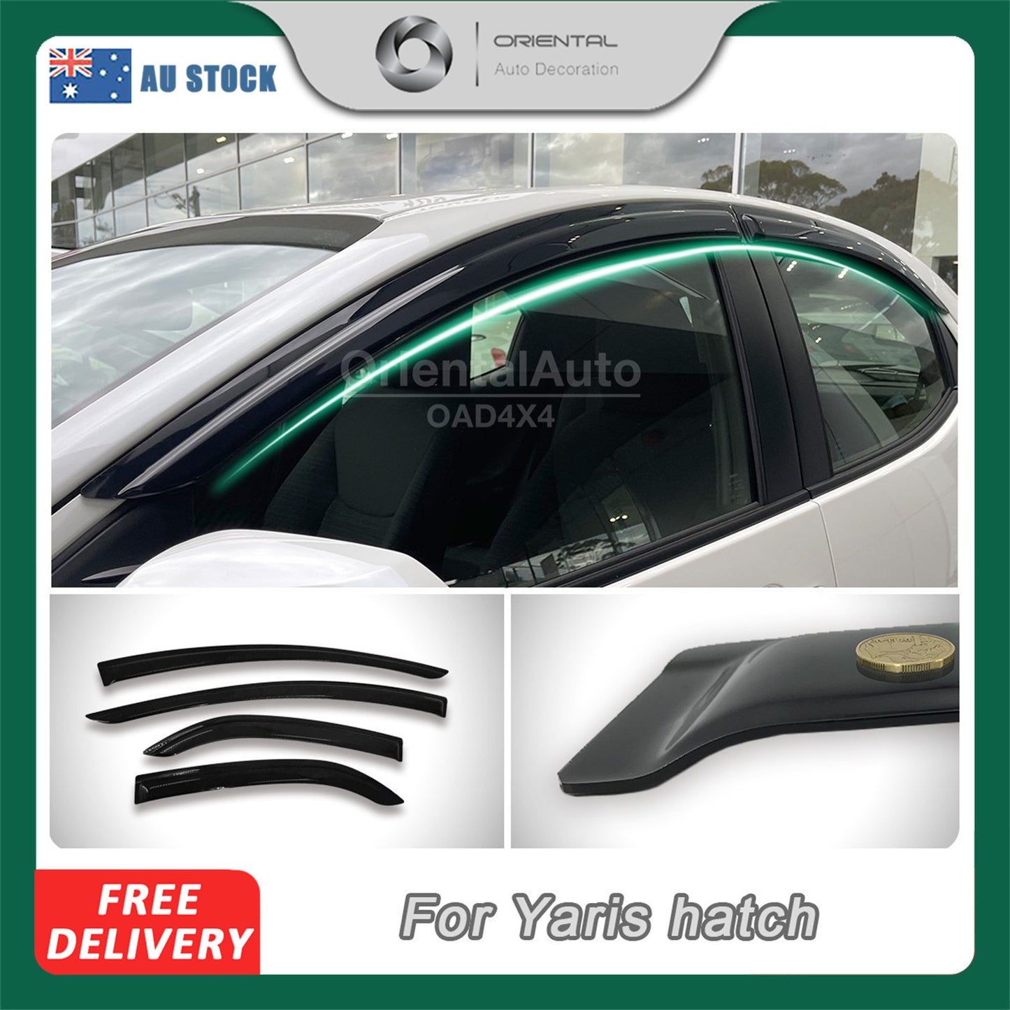 Luxury Weathershields For Toyota Yaris Hatch 2020+ Weather Shields Window Visor
