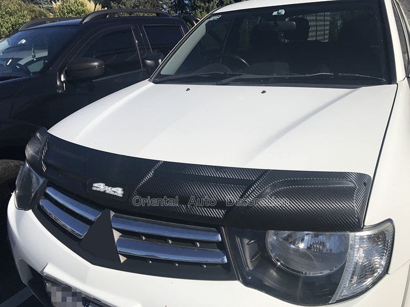 Injection Modeling Bonnet Protector & Injection Weathershield for Mitsubishi Triton Dual Cab 2006-2015 Weather Shields Window Visors + Hood Protector Bonnet Guard