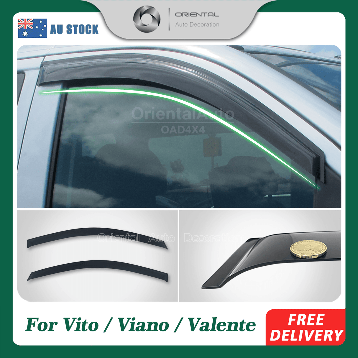 Weather Shields for Mercedes-Benz Vito/Viano/Valente 2004-2015