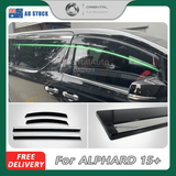 Stainless Edge Weather Shields for Toyota Alphard 2015-2024